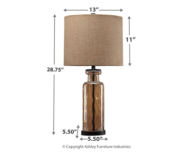 Laurentia Glass Table Lamp (1/CN) Rent Wise Rent To Own Jacksonville, Florida