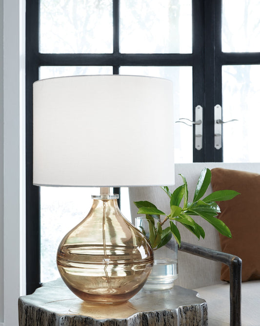 Lemmitt Glass Table Lamp (1/CN) Rent Wise Rent To Own Jacksonville, Florida