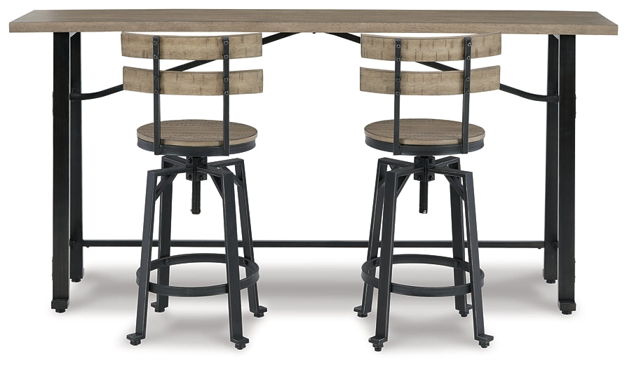Lesterton Counter Height Dining Table and 2 Barstools Rent Wise Rent To Own Jacksonville, Florida