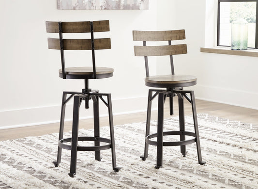 Lesterton Swivel Barstool (2/CN) Rent Wise Rent To Own Jacksonville, Florida