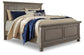 Lettner California King Panel Bed with Mirrored Dresser and 2 Nightstands Rent Wise Rent To Own Jacksonville, Florida