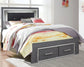 Lodanna Full Panel Bed with 2 Storage Drawers with Mirrored Dresser and Chest Rent Wise Rent To Own Jacksonville, Florida