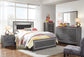 Lodanna Full Panel Bed with Mirrored Dresser, Chest and 2 Nightstands Rent Wise Rent To Own Jacksonville, Florida