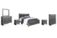 Lodanna King Panel Bed with Mirrored Dresser, Chest and Nightstand Rent Wise Rent To Own Jacksonville, Florida