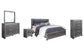 Lodanna King Panel Bed with Mirrored Dresser, Chest and Nightstand Rent Wise Rent To Own Jacksonville, Florida