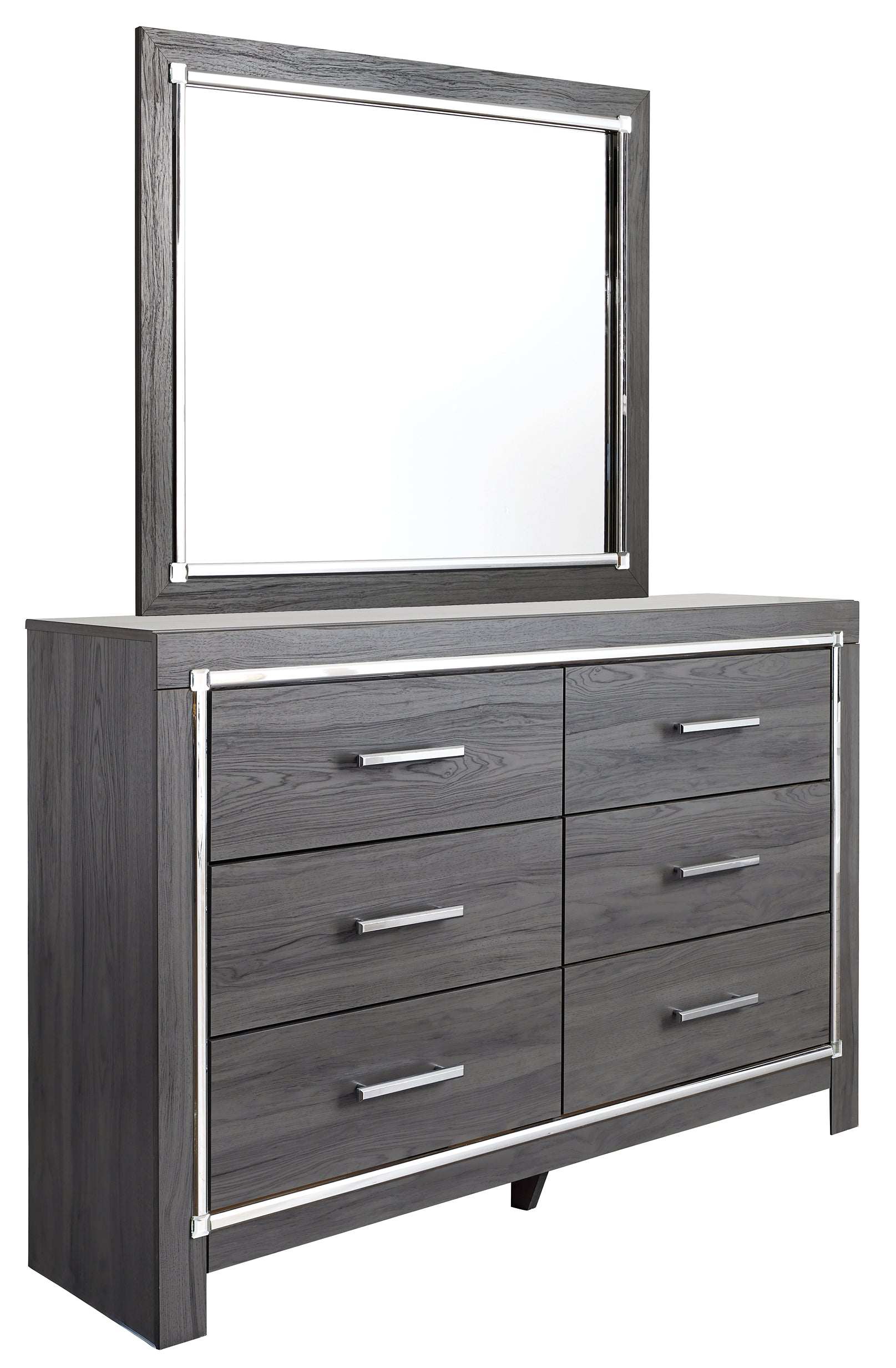 Lodanna Queen Panel Bed with 2 Storage Drawers with Mirrored Dresser Rent Wise Rent To Own Jacksonville, Florida