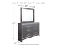 Lodanna Queen Panel Bed with 2 Storage Drawers with Mirrored Dresser Rent Wise Rent To Own Jacksonville, Florida