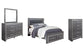 Lodanna Queen Panel Bed with 2 Storage Drawers with Mirrored Dresser and 2 Nightstands Rent Wise Rent To Own Jacksonville, Florida