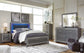 Lodanna Queen Panel Bed with Mirrored Dresser and 2 Nightstands Rent Wise Rent To Own Jacksonville, Florida