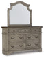 Lodenbay California King Panel Bed with Mirrored Dresser and Chest Rent Wise Rent To Own Jacksonville, Florida