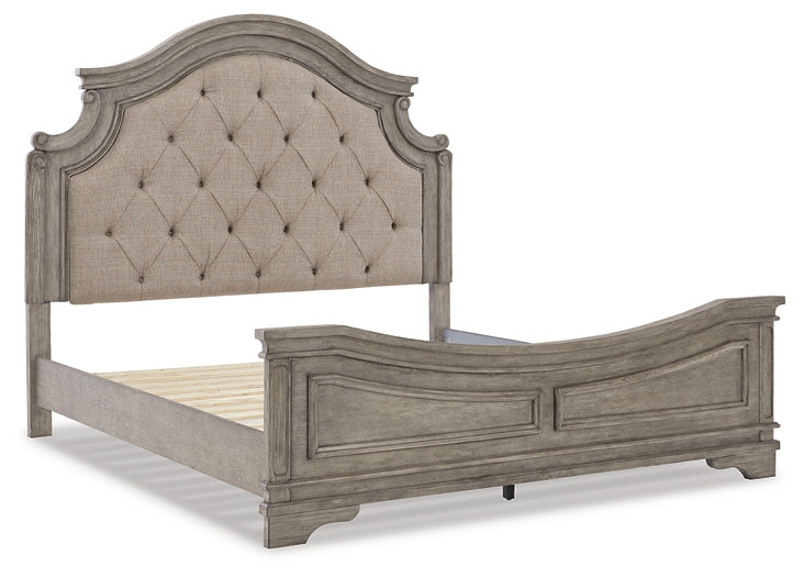 Lodenbay California King Panel Bed with Mirrored Dresser and Chest Rent Wise Rent To Own Jacksonville, Florida
