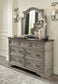 Lodenbay California King Panel Bed with Mirrored Dresser and Chest Rent Wise Rent To Own Jacksonville, Florida
