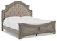 Lodenbay California King Panel Bed with Mirrored Dresser and Chest Rent Wise Rent To Own Jacksonville, Florida