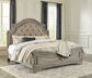 Lodenbay California King Panel Bed with Mirrored Dresser and Chest Rent Wise Rent To Own Jacksonville, Florida