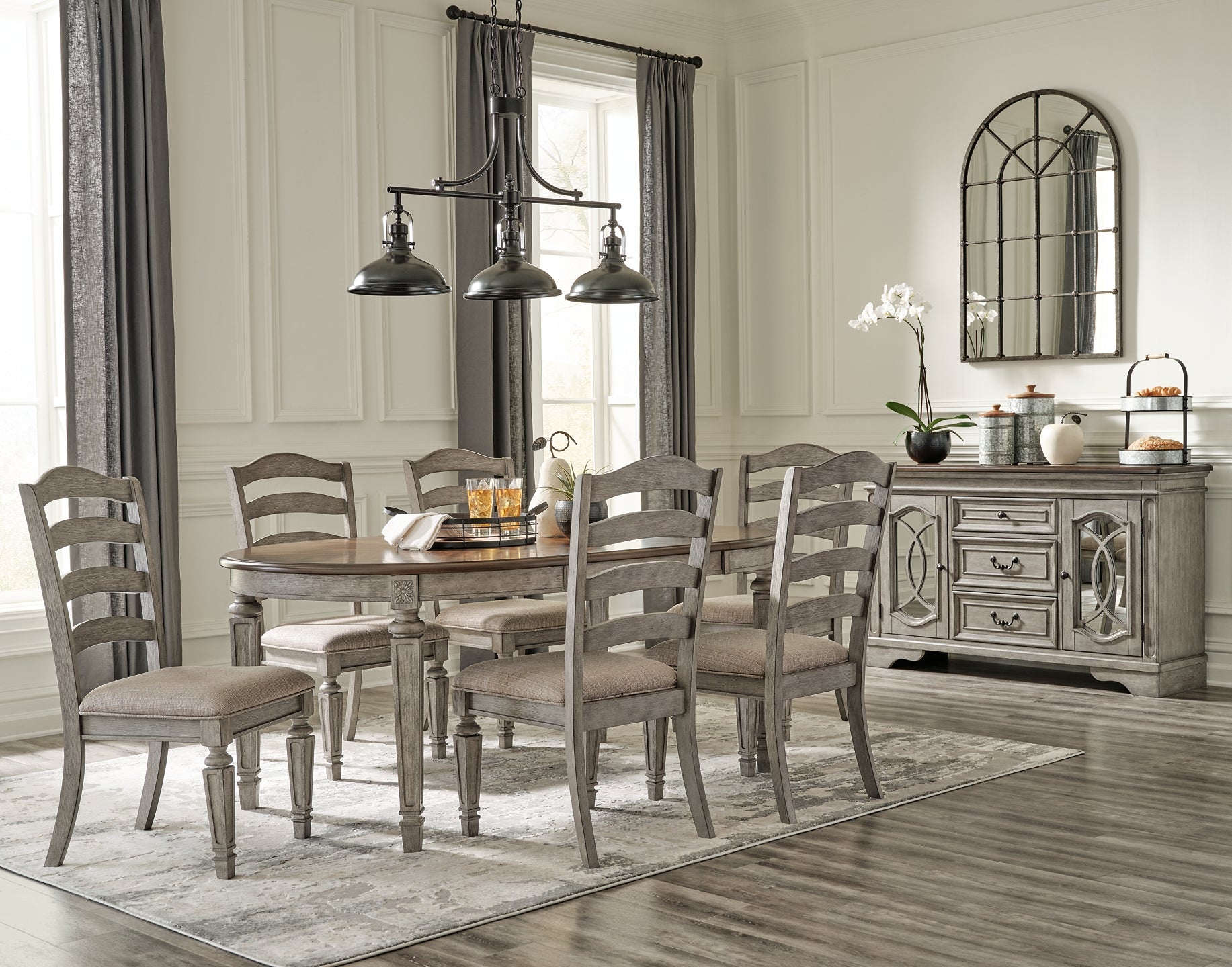 Lodenbay Dining Table and 6 Chairs with Storage Rent Wise Rent To Own Jacksonville, Florida