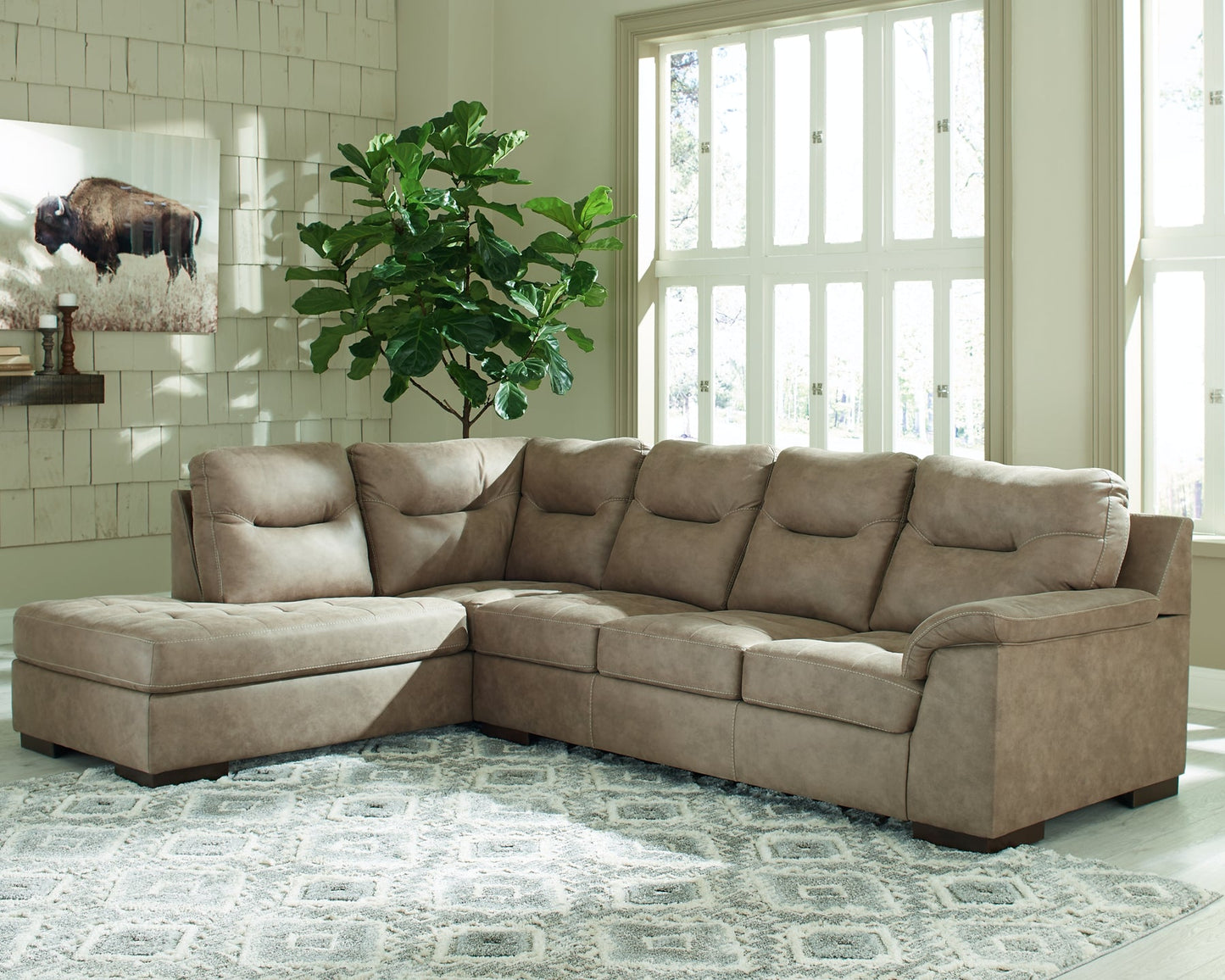 Maderla 2-Piece Sectional with Chaise Rent Wise Rent To Own Jacksonville, Florida