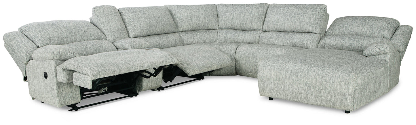 McClelland 6-Piece Reclining Sectional with Chaise Rent Wise Rent To Own Jacksonville, Florida