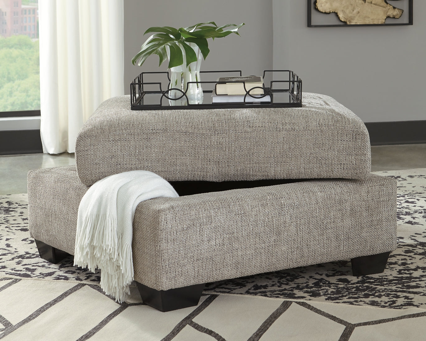 Megginson Chair and Ottoman Rent Wise Rent To Own Jacksonville, Florida