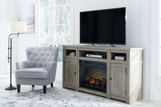 Moreshire 72" TV Stand with Electric Fireplace Rent Wise Rent To Own Jacksonville, Florida
