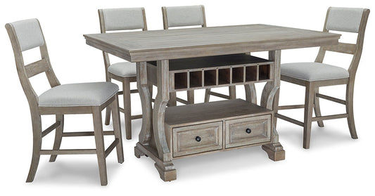 Moreshire Counter Height Dining Table and 4 Barstools Rent Wise Rent To Own Jacksonville, Florida