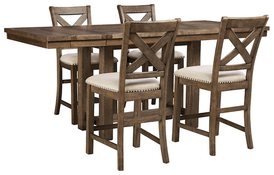 Moriville Counter Height Dining Table and 4 Barstools Rent Wise Rent To Own Jacksonville, Florida