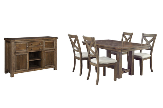 Moriville Dining Table and 4 Chairs with Storage Rent Wise Rent To Own Jacksonville, Florida
