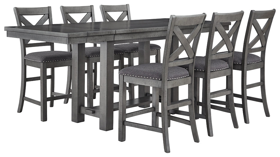 Myshanna Counter Height Dining Table and 6 Barstools Rent Wise Rent To Own Jacksonville, Florida