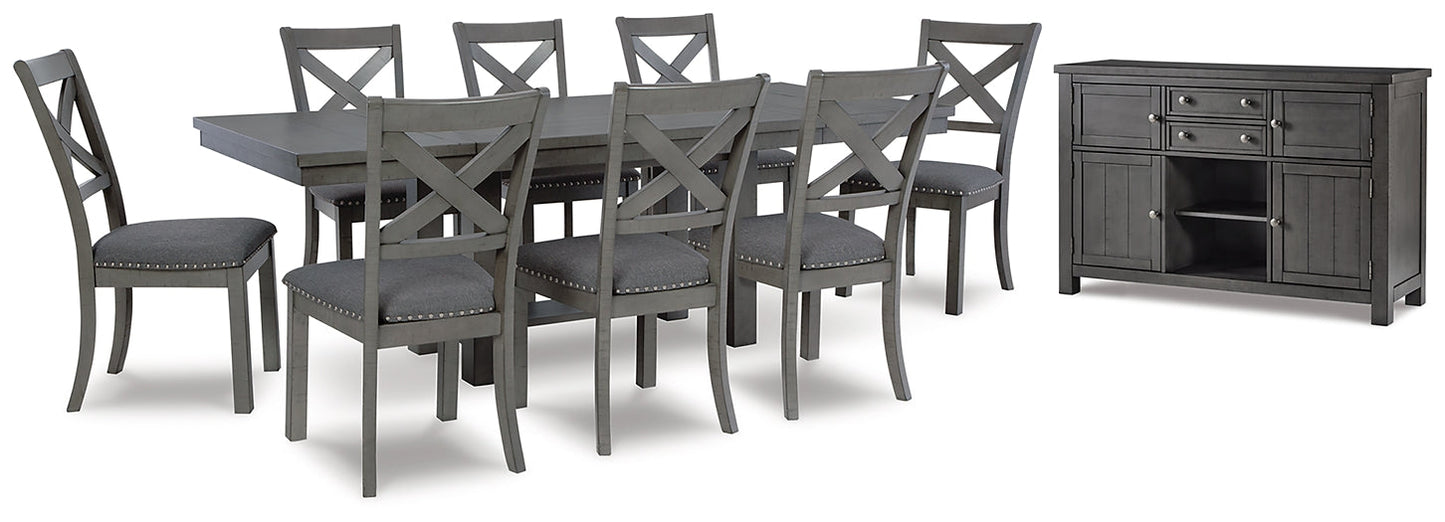 Myshanna Dining Table and 8 Chairs with Storage Rent Wise Rent To Own Jacksonville, Florida