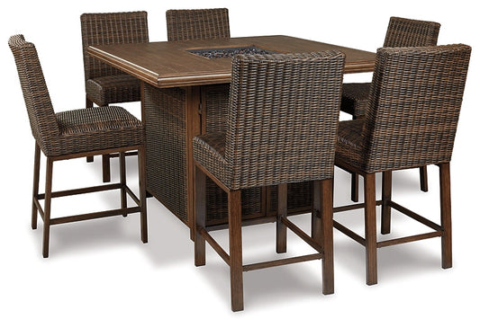 Paradise Trail Outdoor Bar Table and 6 Barstools Rent Wise Rent To Own Jacksonville, Florida
