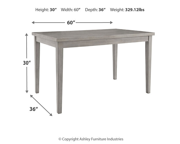 Parellen Dining Table and 6 Chairs Rent Wise Rent To Own Jacksonville, Florida