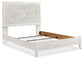 Paxberry Queen Panel Bed with Mirrored Dresser, Chest and 2 Nightstands Rent Wise Rent To Own Jacksonville, Florida