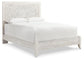 Paxberry Queen Panel Bed with Mirrored Dresser, Chest and 2 Nightstands Rent Wise Rent To Own Jacksonville, Florida