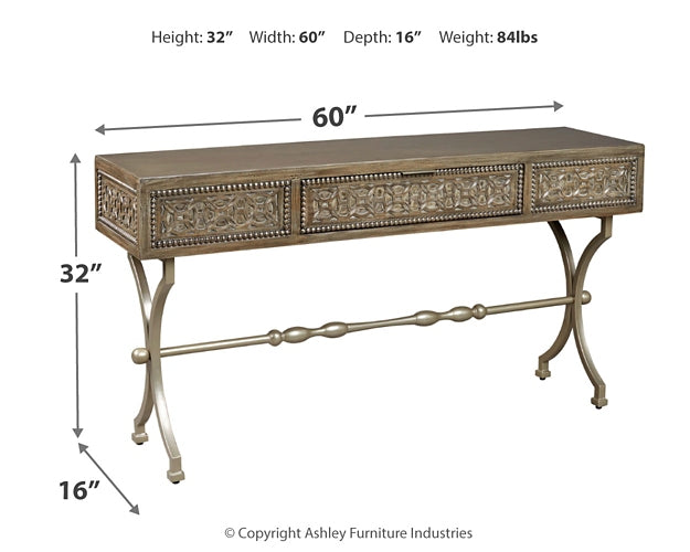 Quinnland Console Sofa Table Rent Wise Rent To Own Jacksonville, Florida