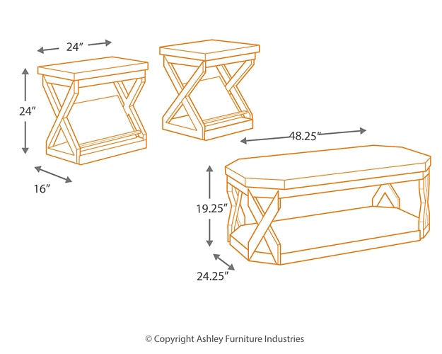 Radilyn Occasional Table Set (3/CN) Rent Wise Rent To Own Jacksonville, Florida