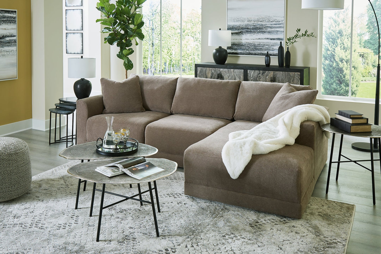 Raeanna 3-Piece Sectional Sofa with Chaise Rent Wise Rent To Own Jacksonville, Florida