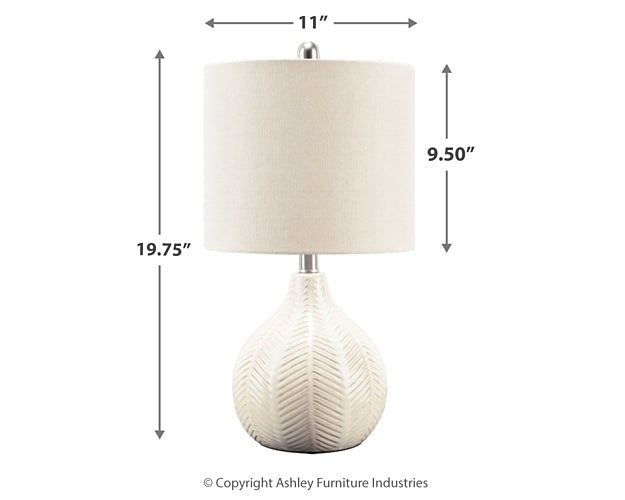 Rainermen Ceramic Table Lamp (1/CN) Rent Wise Rent To Own Jacksonville, Florida