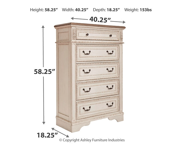 Realyn California King Upholstered Bed with Mirrored Dresser and Chest Rent Wise Rent To Own Jacksonville, Florida