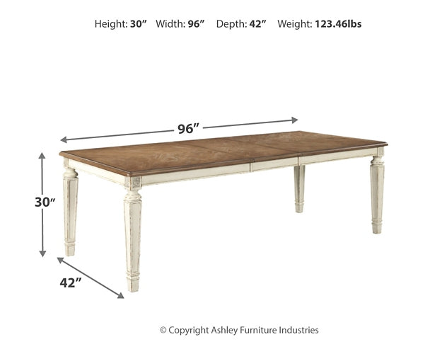 Realyn Dining Table and 4 Chairs Rent Wise Rent To Own Jacksonville, Florida