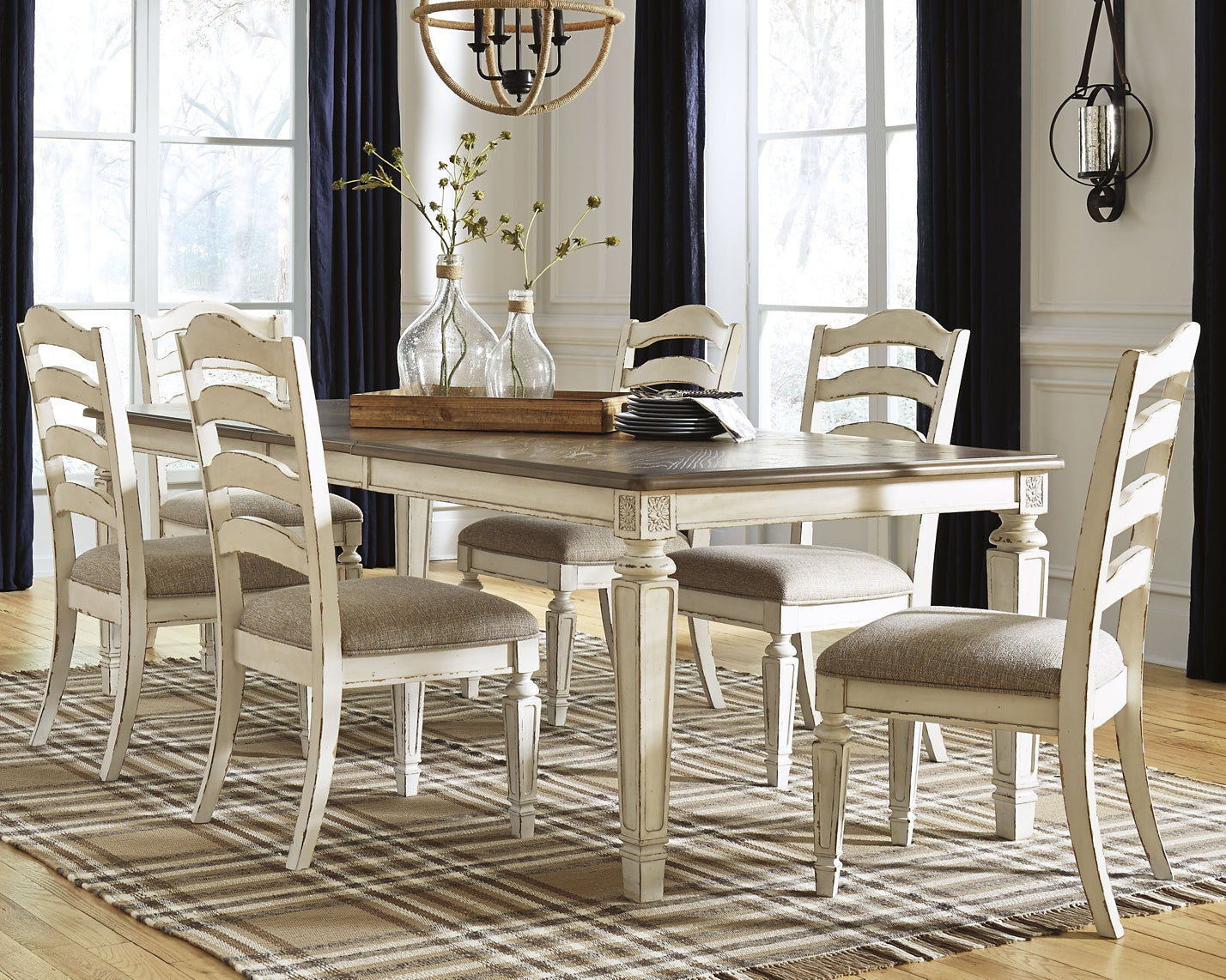 Realyn Dining Table and 6 Chairs Rent Wise Rent To Own Jacksonville, Florida