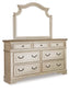 Realyn King Upholstered Bed with Mirrored Dresser Rent Wise Rent To Own Jacksonville, Florida
