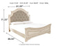 Realyn King Upholstered Panel Bed with Mirrored Dresser Rent Wise Rent To Own Jacksonville, Florida