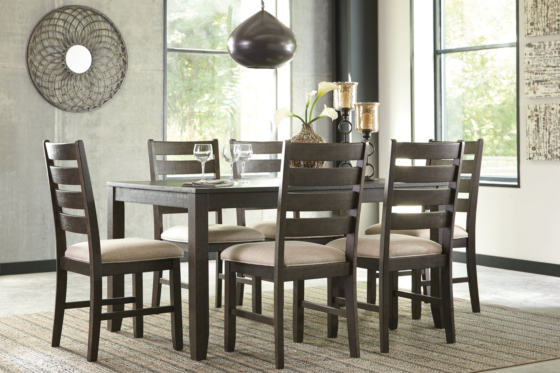 Rokane Dining Room Table Set (7/CN) Rent Wise Rent To Own Jacksonville, Florida