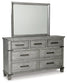 Russelyn King Storage Bed with Mirrored Dresser and Chest Rent Wise Rent To Own Jacksonville, Florida