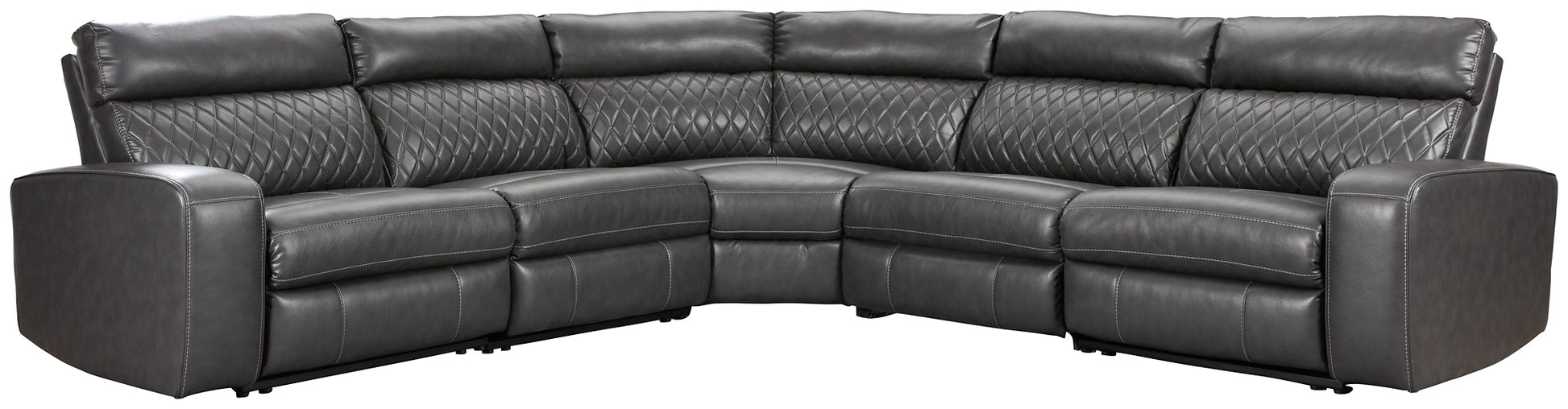 Samperstone 5-Piece Power Reclining Sectional Rent Wise Rent To Own Jacksonville, Florida