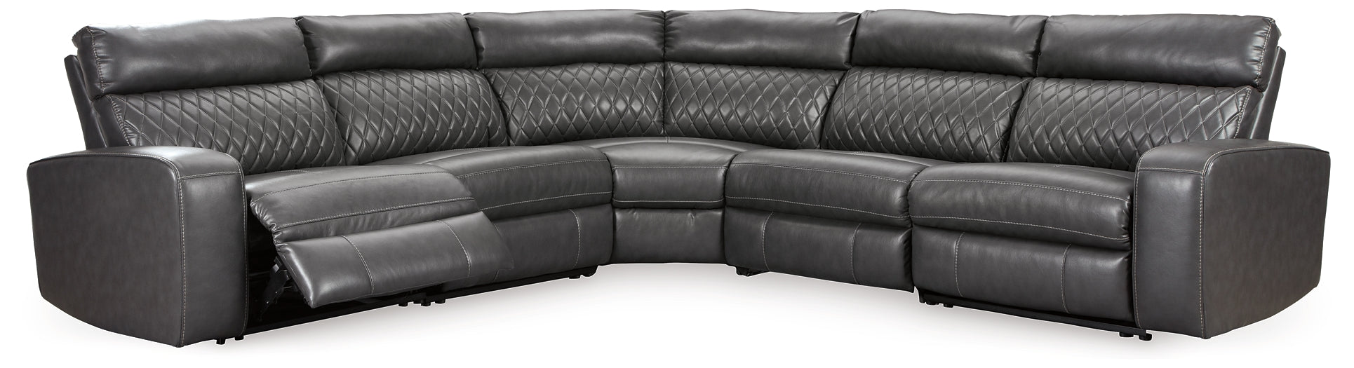 Samperstone 5-Piece Power Reclining Sectional Rent Wise Rent To Own Jacksonville, Florida