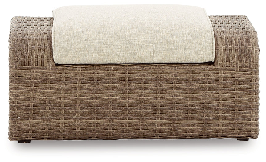 Sandy Bloom Ottoman with Cushion Rent Wise Rent To Own Jacksonville, Florida