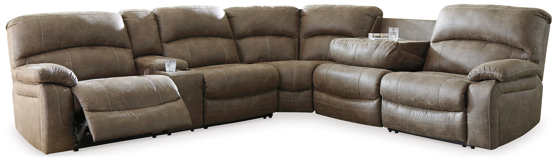 Segburg 4-Piece Power Reclining Sectional Rent Wise Rent To Own Jacksonville, Florida