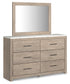 Senniberg Queen Panel Bed with Mirrored Dresser, Chest and Nightstand Rent Wise Rent To Own Jacksonville, Florida
