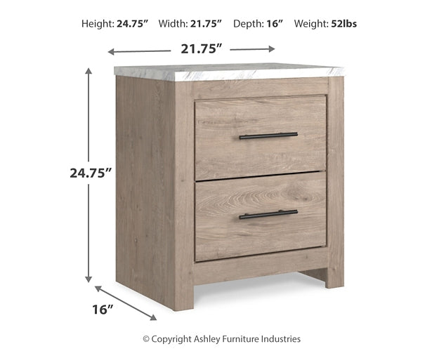 Senniberg Queen Panel Bed with Mirrored Dresser, Chest and Nightstand Rent Wise Rent To Own Jacksonville, Florida