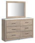 Senniberg Queen Panel Bed with Mirrored Dresser Rent Wise Rent To Own Jacksonville, Florida